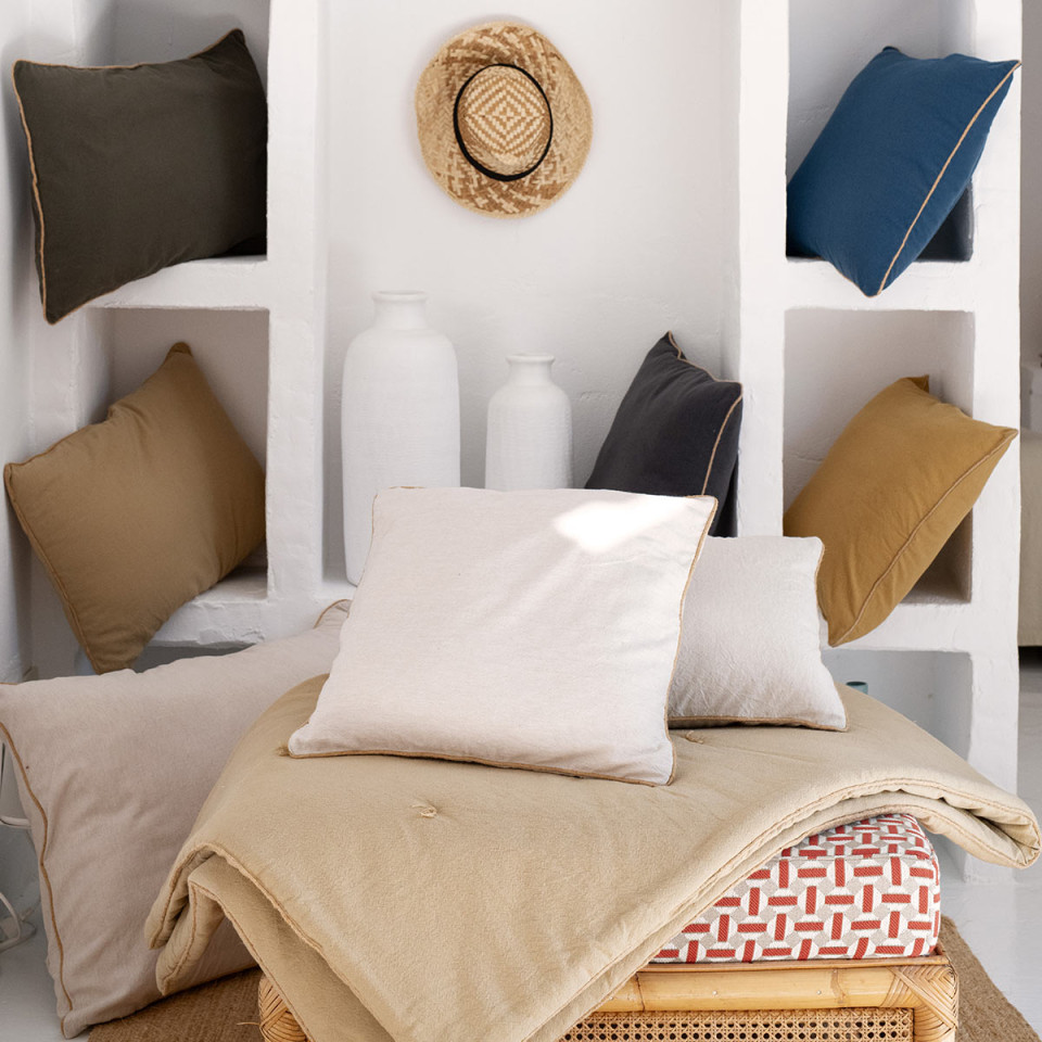 Housse de Coussin en Coton HONO