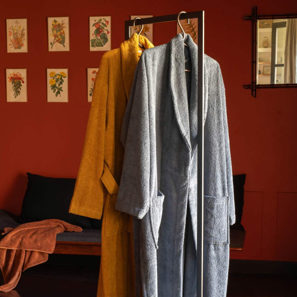 Peignoir NAIA en Eponge 100% Coton Col Châle