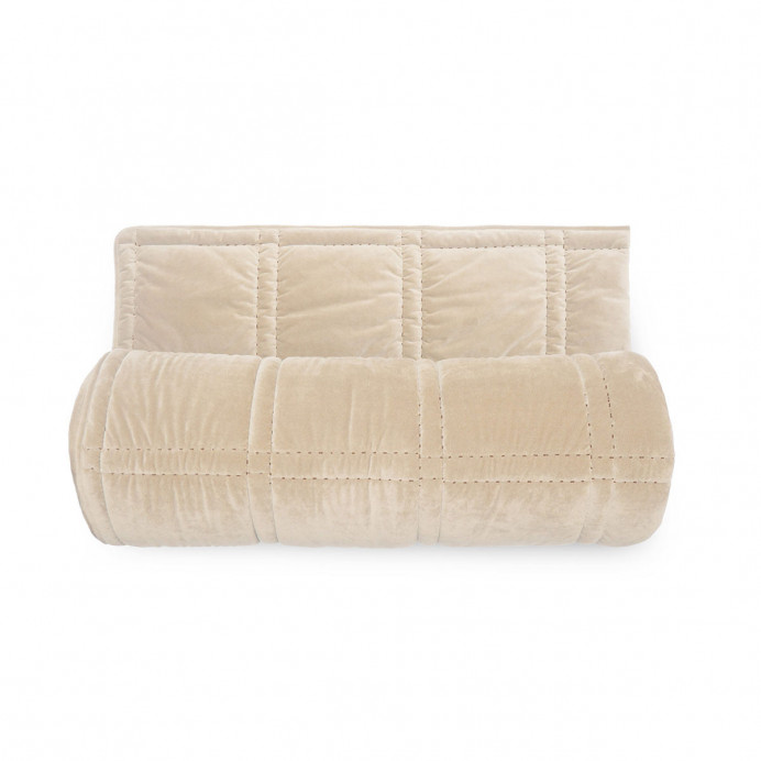 Couvre Lit Velours Surpiqué Carreaux NANOOK - Vent du sud | Impression lin