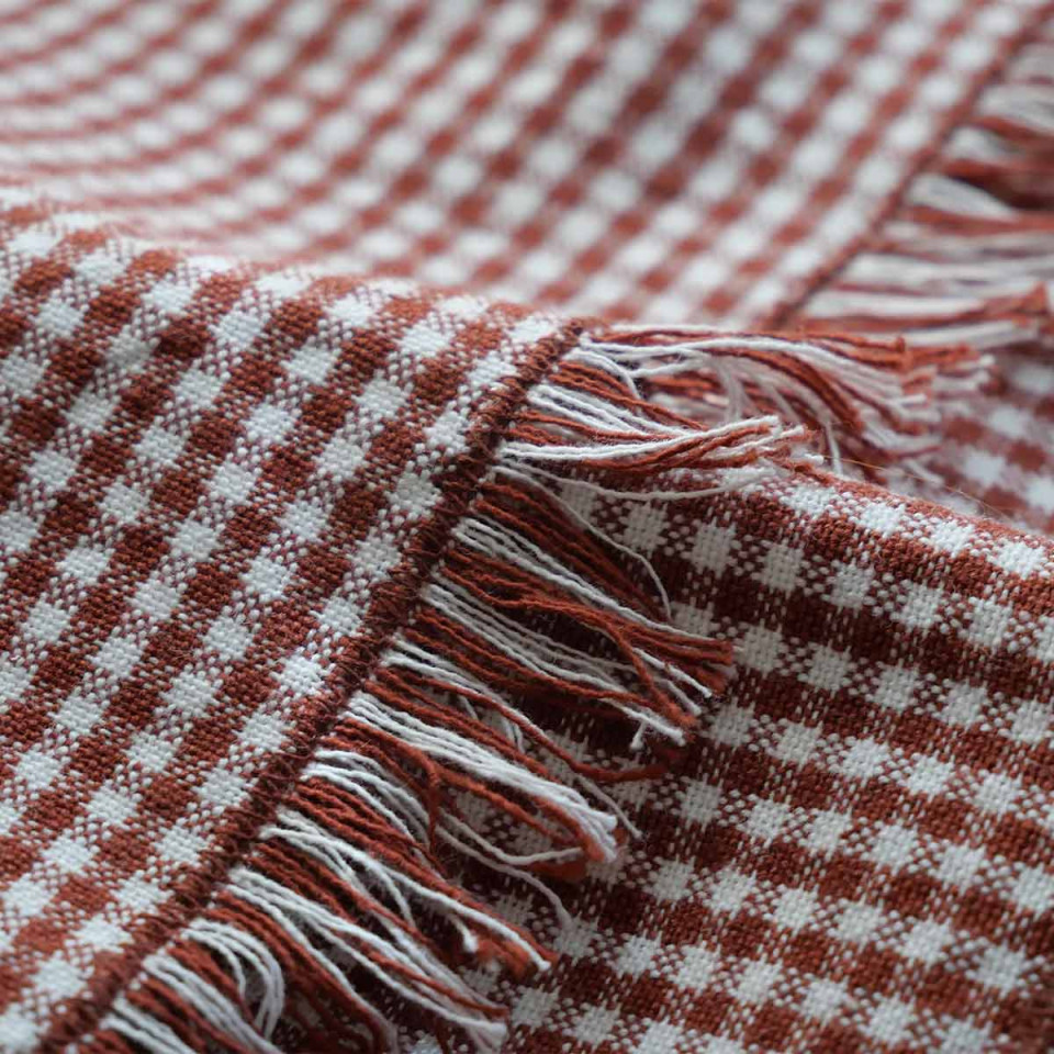 Nappe de Table en Coton Vichy Frangé VIC