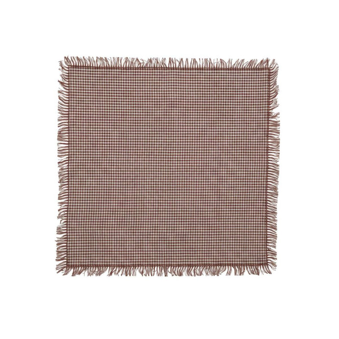 Serviette de Table Vichy Frangée VIC - Vent du sud | Impression lin