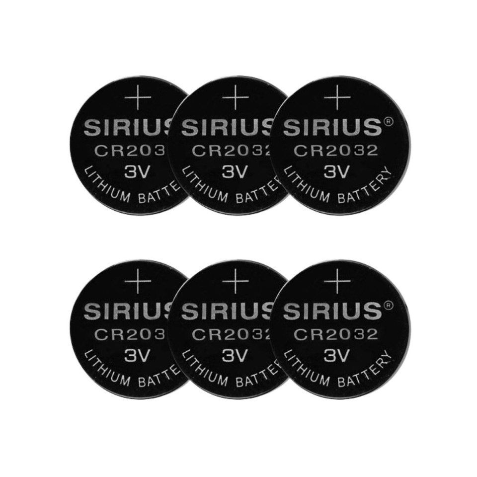 Piles bouton lithium CR2032 3 V, lot de 6