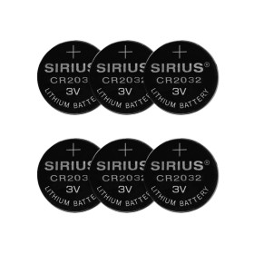 Piles bouton lithium CR2032 3 V, lot de 6
