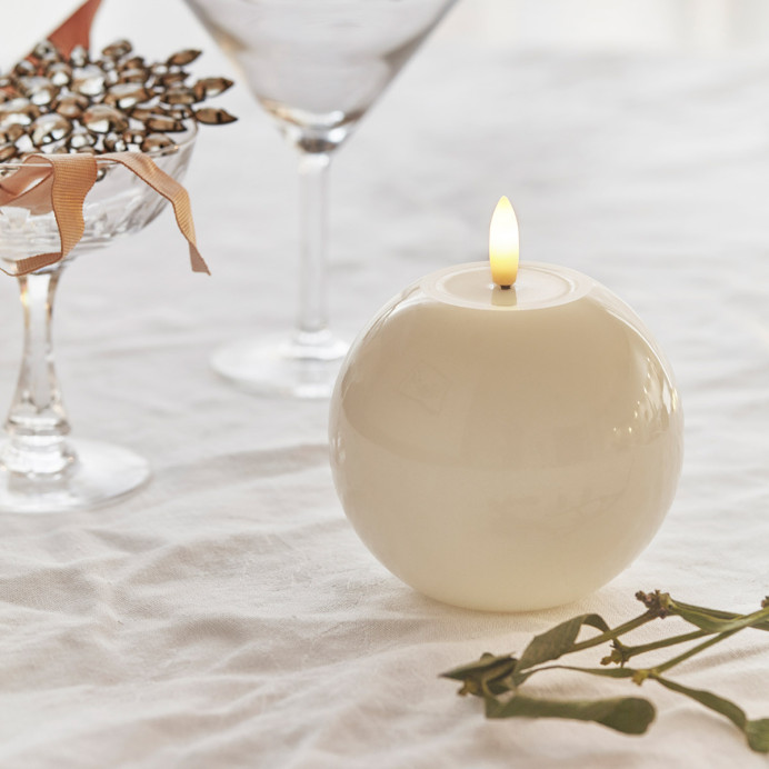Bougie Sphère Laquée LED SILLE
