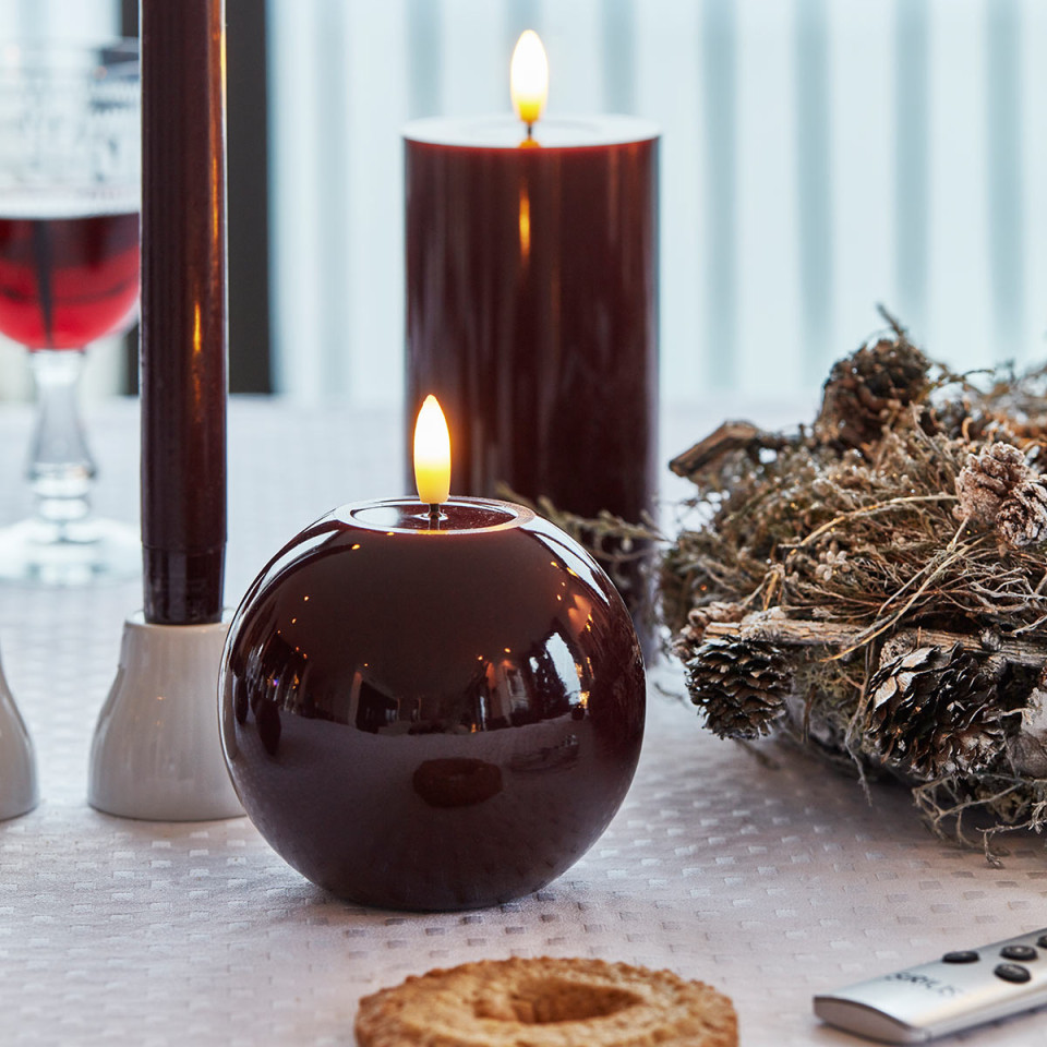 Bougie Sphère Laquée LED SILLE