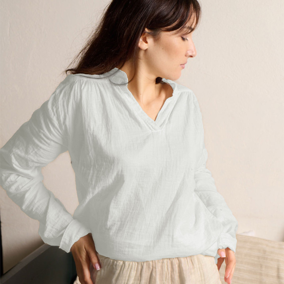 Chemisier mousseline de coton HYDRA