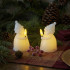 Pères Noël Lumineux en Cire CLAUS (set de 2)