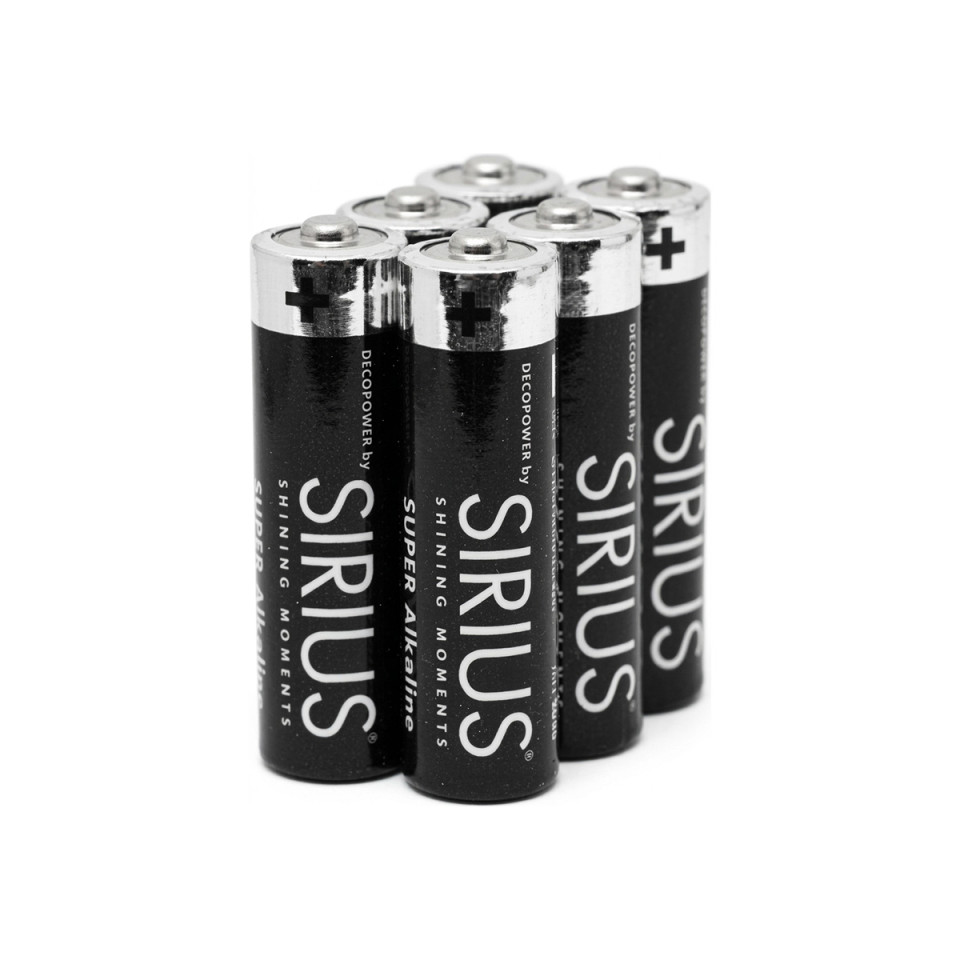 Set de 6 Piles Alcalines AA SIRIUS