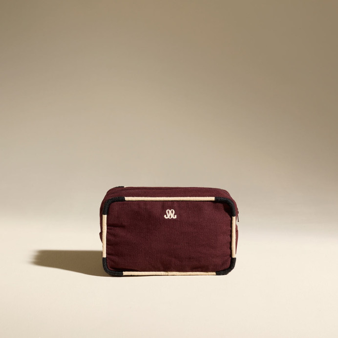 Trousse en coton monogrammée Séquence | Maison Sarah Lavoine