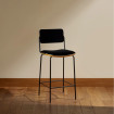 Chaise de bar en Velours DOUBLE JEU
