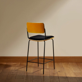Chaise de bar en Velours DOUBLE JEU