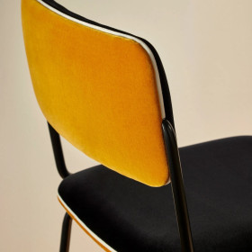 Chaise de bar en Velours DOUBLE JEU