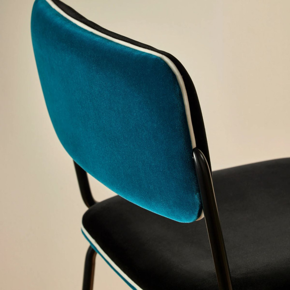 Chaise de bar en Velours DOUBLE JEU