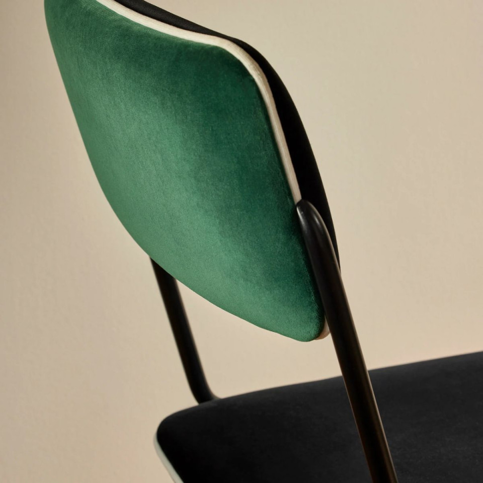 Chaise en Velours DOUBLE JEU