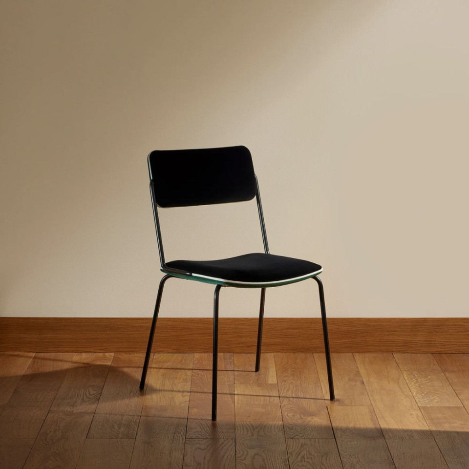 Chaise en Velours DOUBLE JEU