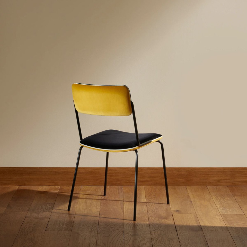 Chaise en Velours DOUBLE JEU