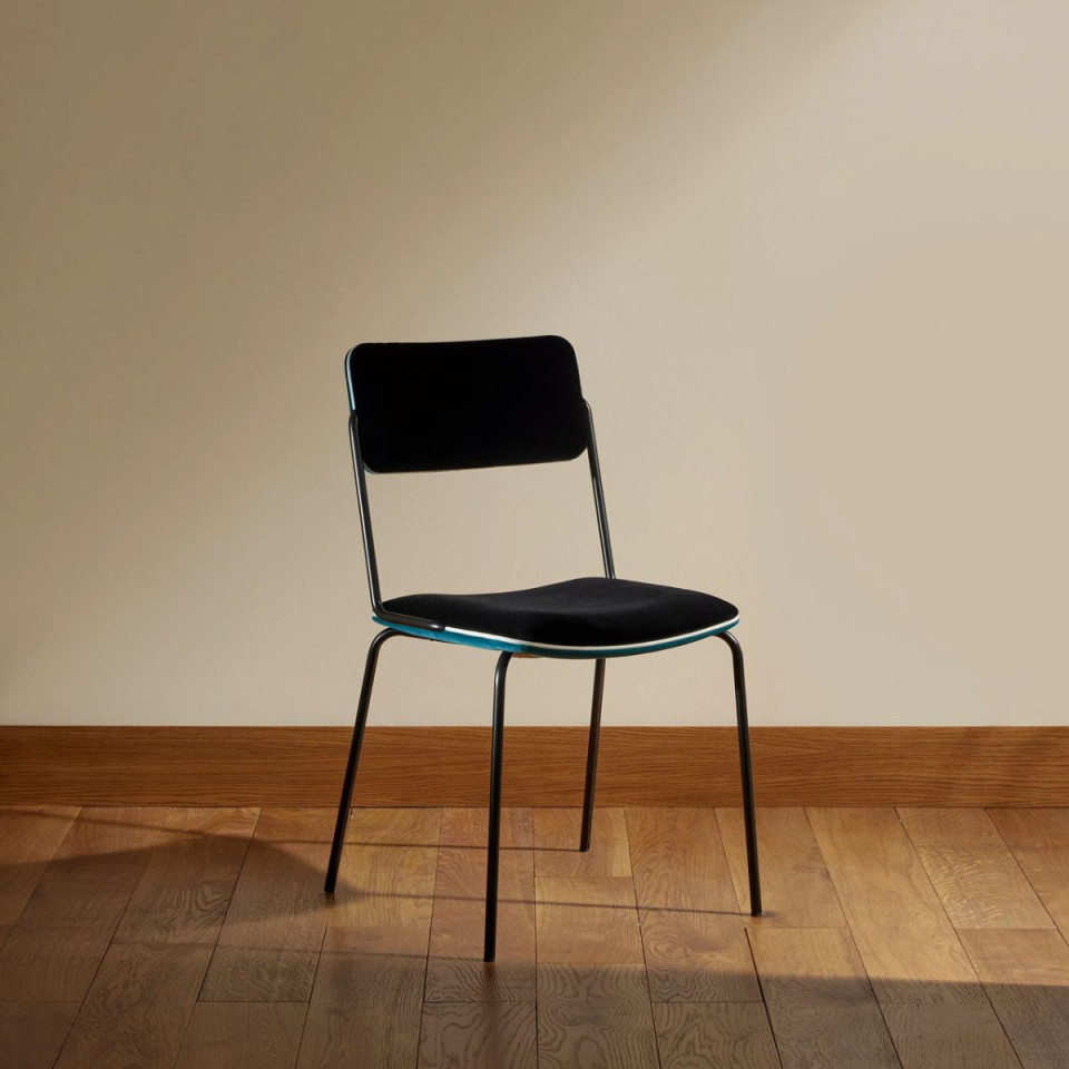 Chaise en Velours DOUBLE JEU