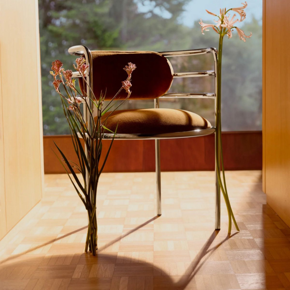 Chaise en Velours MOON