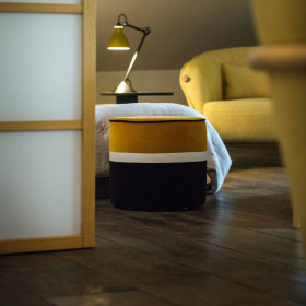 Pouf en Velours LEO