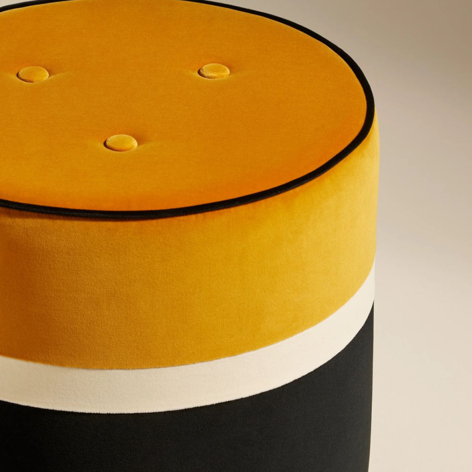 Pouf en Velours LEO