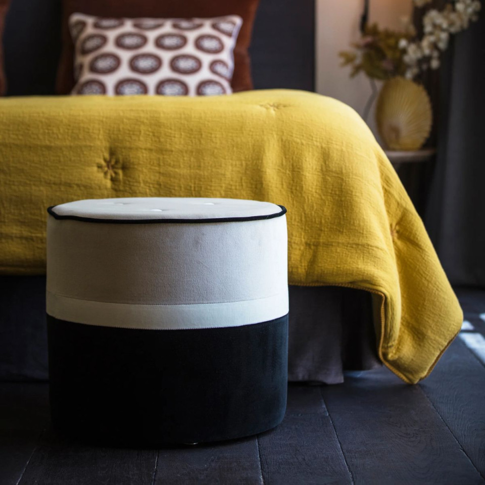Pouf en Velours LEO