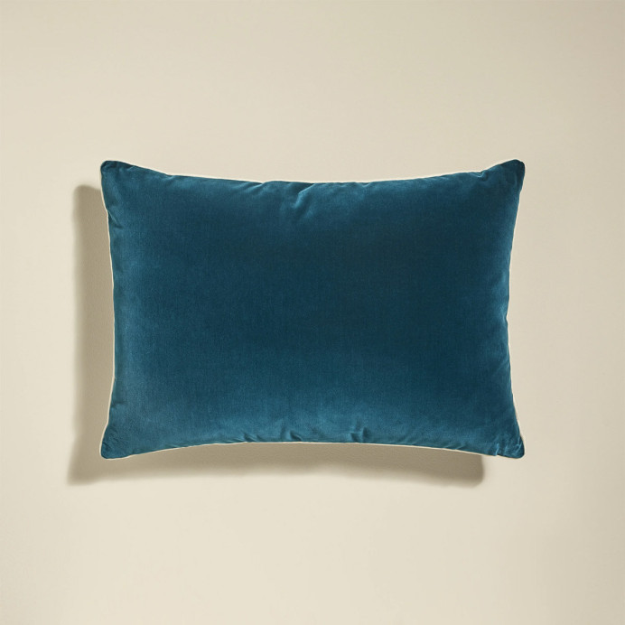 Coussin en Velours DOUBLE JEU - Maison Sarah Lavoine | Impression lin