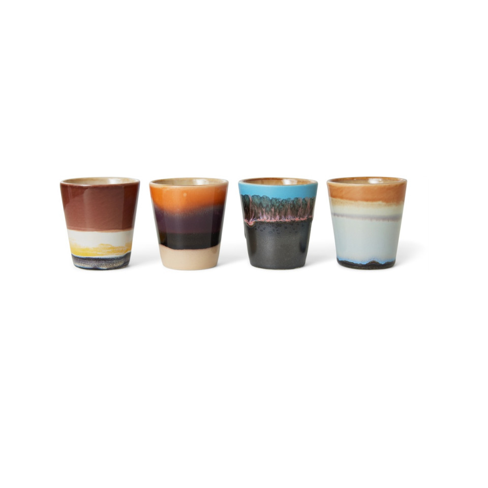 Set 4 Mugs Ristretto Céramique - 70S