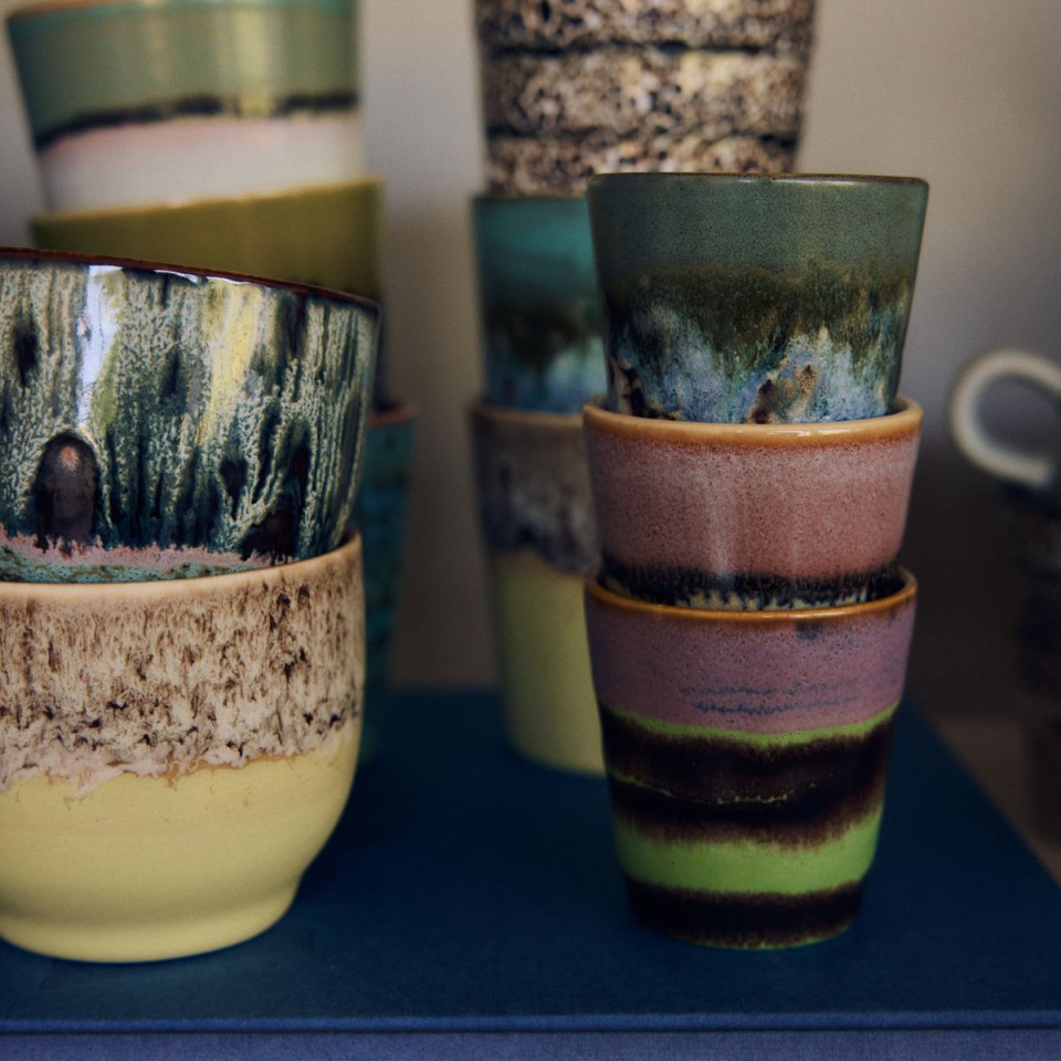 Set 4 Mugs Ristretto Céramique - 70S HK Living