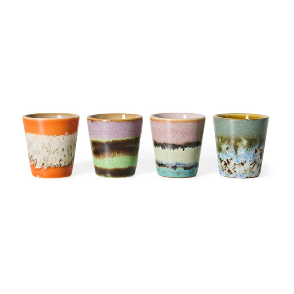 Set 4 Mugs Ristretto Céramique - 70S