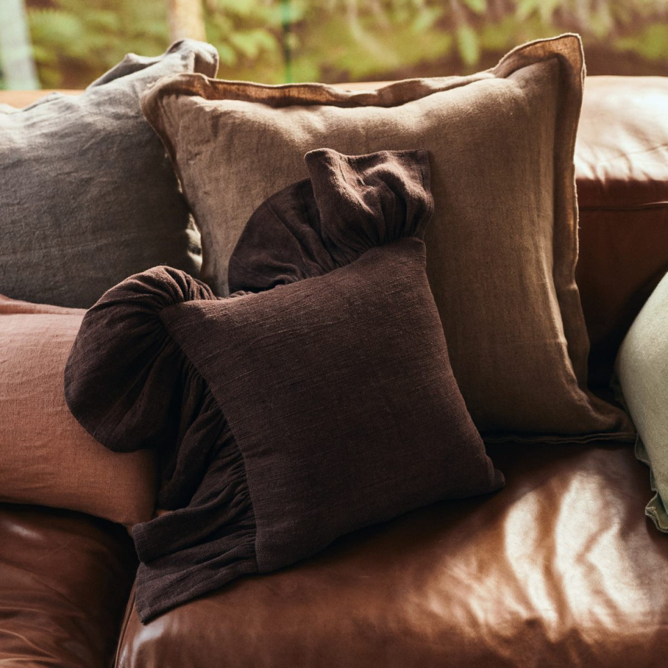 Coussin à Volants en Coton HK Living