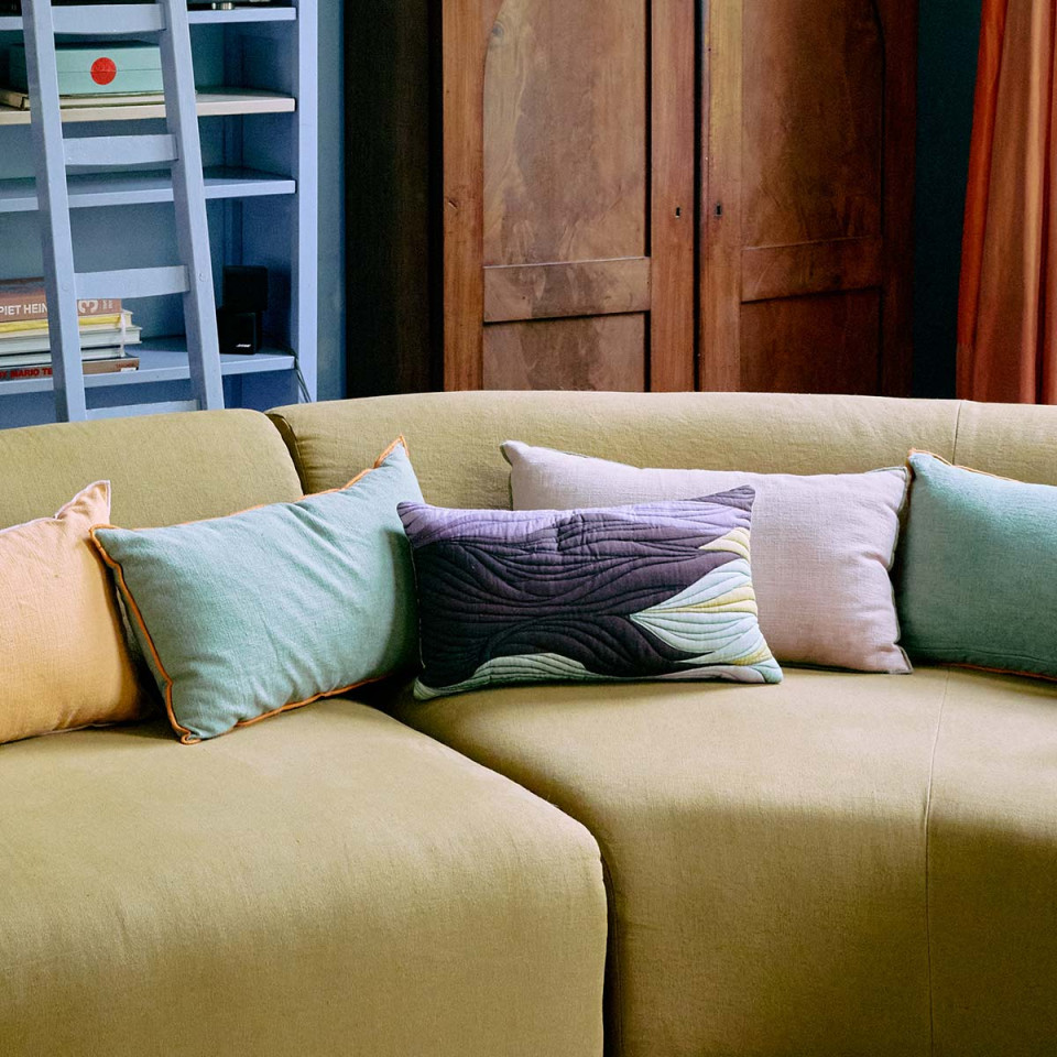 Coussin en Velours WATERCOLOURS