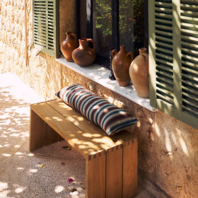 Coussin Rayé en Lin WINTER CHALET
