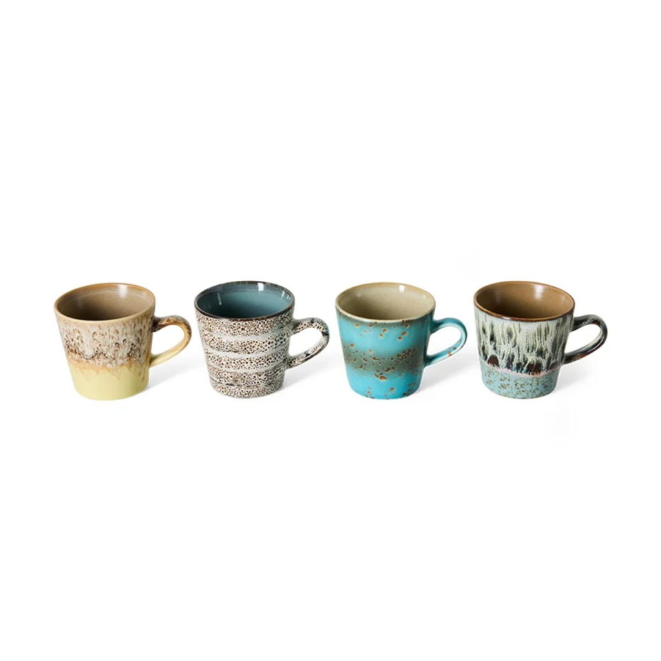 Set 4 Mugs Americano Céramique - 70S