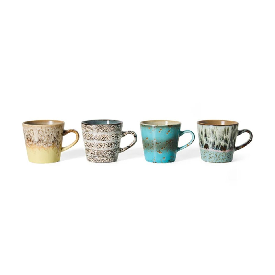 Set 4 Mugs Americano Céramique - 70S