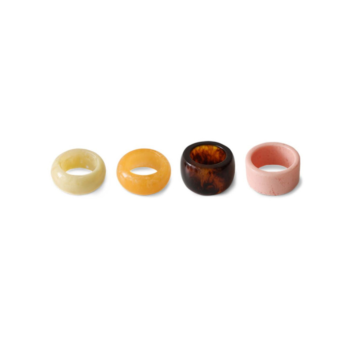 Set 4 Ronds de Serviette HK Living