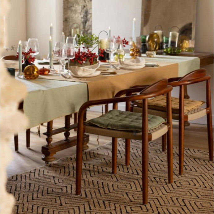 Tapis graphique tissé Pasko - Vivaraise | Impression Lin