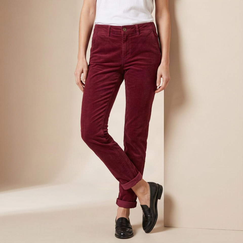 Pantalon Straight en Velours Ras Strauss