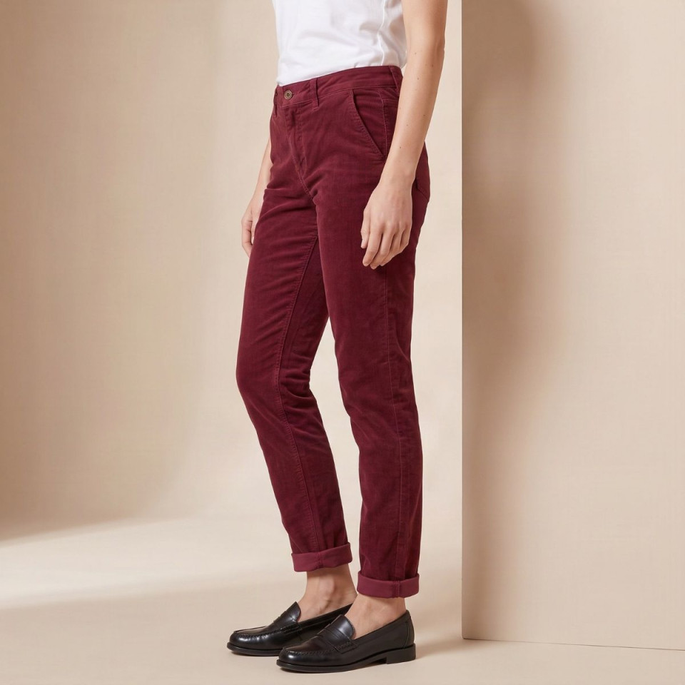 Pantalon Straight en Velours Ras Strauss