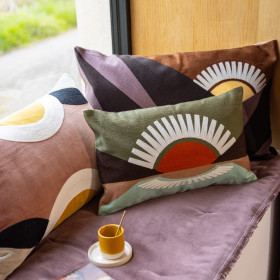 Coussin en Coton Brodé EOL