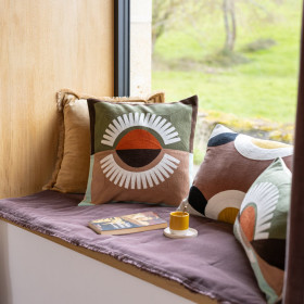 Coussin en Coton Brodé EOL
