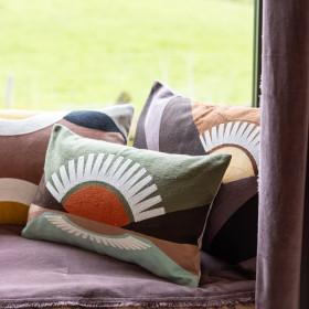 Coussin en Coton Brodé EOL