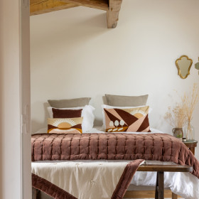 Coussin en Coton Brodé EOL