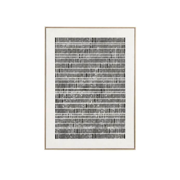 Toile avec Cadre Bois de Pin BLANCHE - Pomax | Impression lin