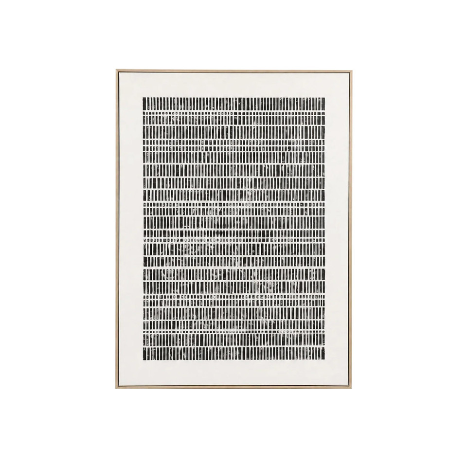 Toile avec Cadre Bois de Pin BLANCHE 