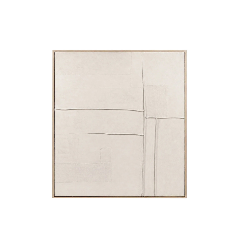 Toile avec Cadre Bois de Pin BLANCHE 