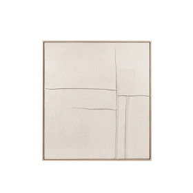 Toile avec Cadre Bois de Pin BLANCHE 