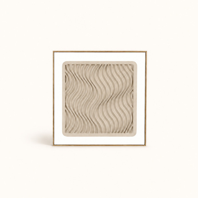 Déco Murale Bois Beige LA MARÉE BASSE - Pomax | Impression lin