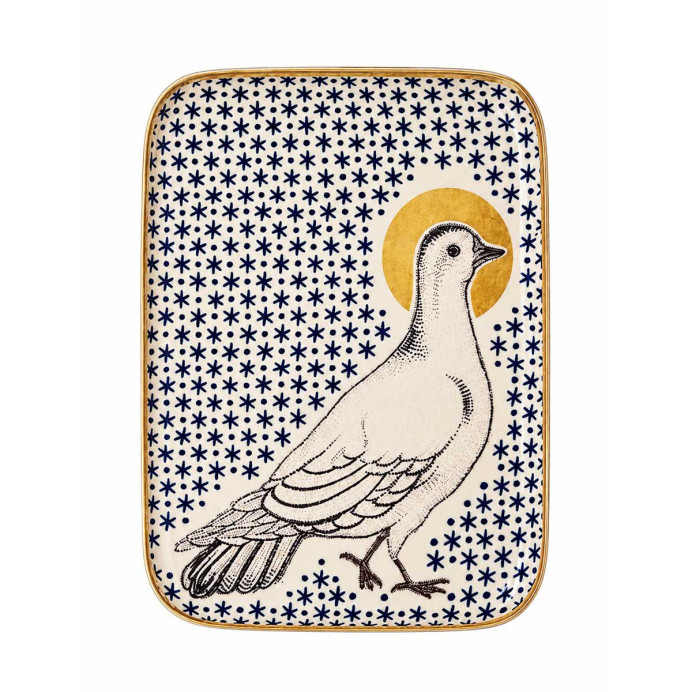 Demi Plateau COLOMBE SACREE - Boncoeurs | Impression lin