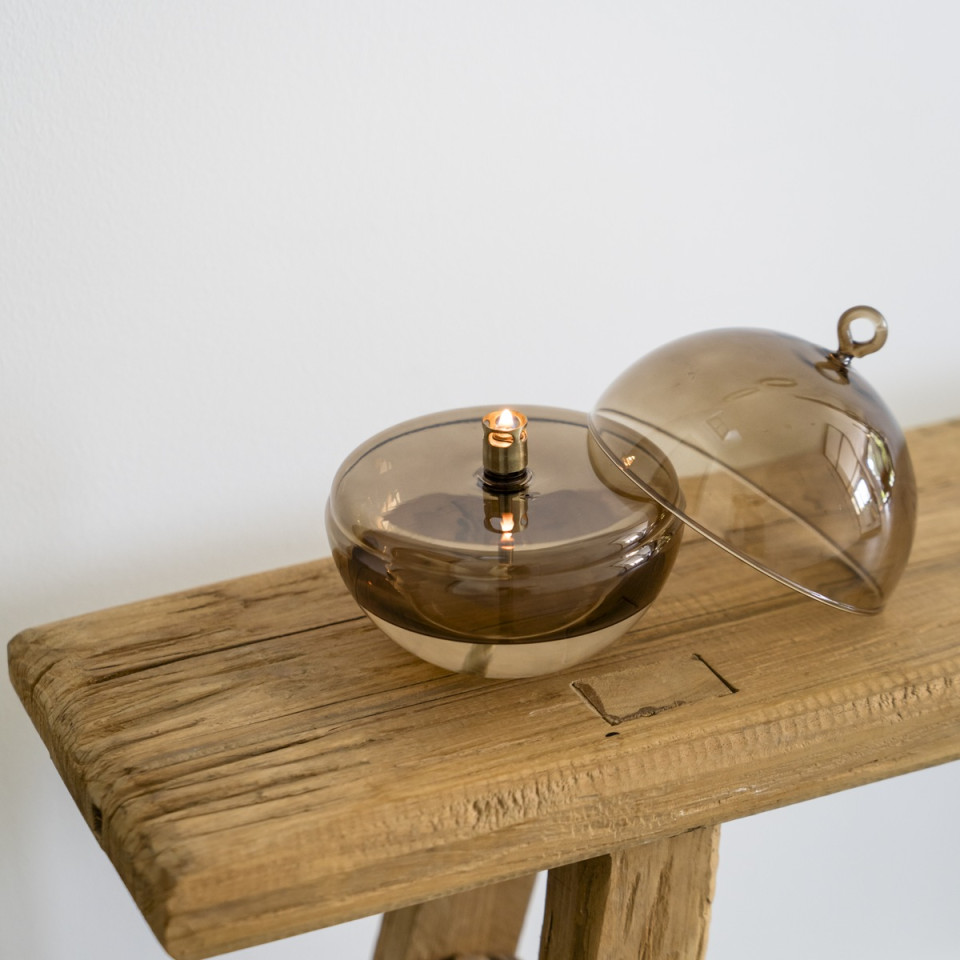 Lampe à huile Round cover en verre à couvercle Peri Living