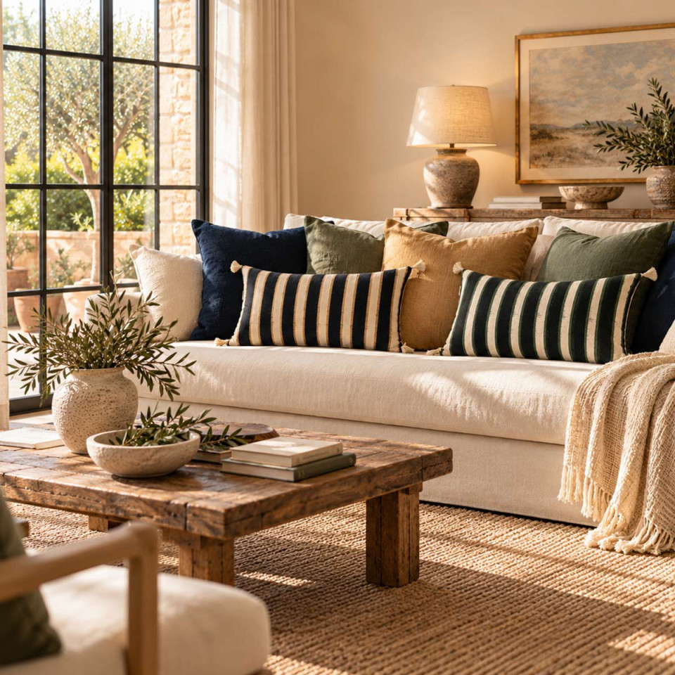 Housse de Coussin Coton IKAT 